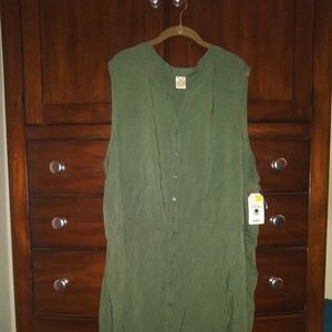 Faded Glory sleeveless drawstring shirt dress